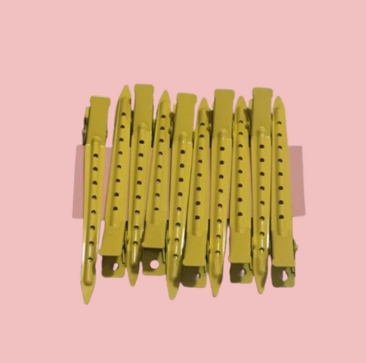 Aluminum Clips Set of 10 Yellow