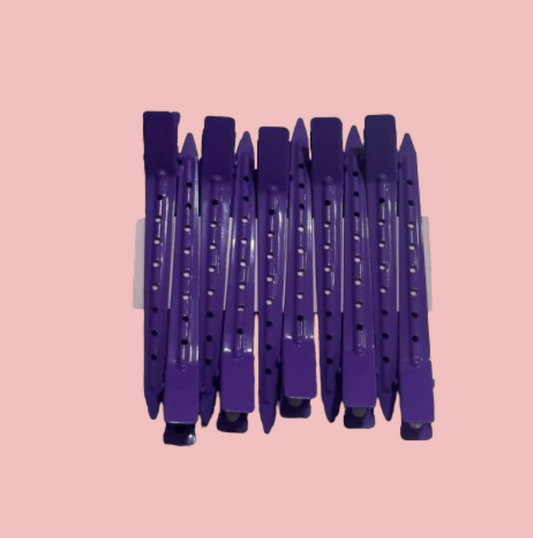 Aluminum Clips set of 10 Dark Purple