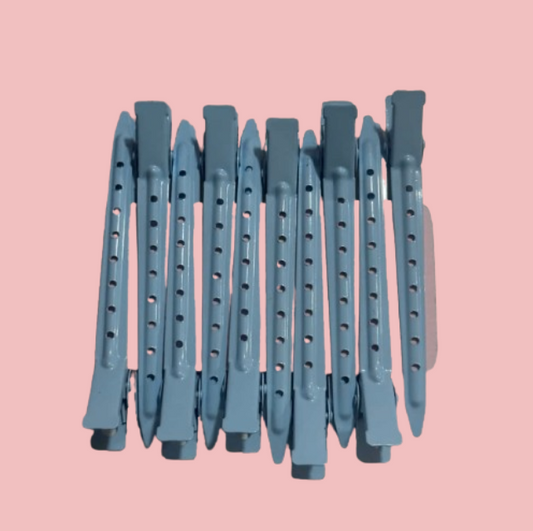 Aluminum Clips set of 10 Light Blue