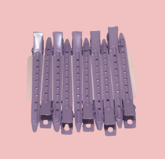 Aluminum Clips set of 10 Light Purple