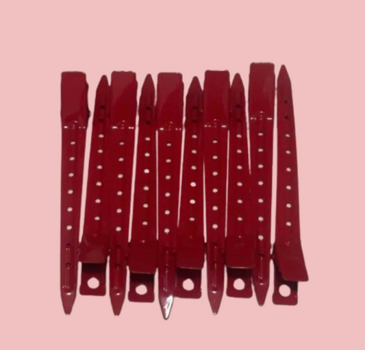 Aluminum Clips set of 10  Red