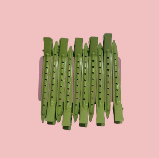 Aluminum Clips Set of 10 Green